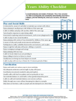 Ability Checklist