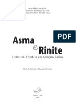 Livro - Asma e Rinite - Linhas de Conduta em Atencao Basica - Ministerio Da Saude