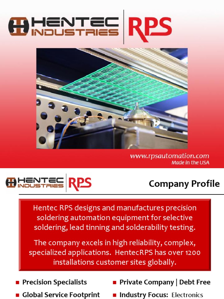 Hentec RPS Selective Presentation 2021 TB | PDF | Automation | Printed ...