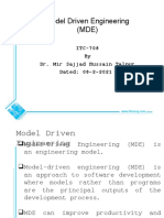 Model Driven Engineering (MDE) : ITC-708 by Dr. Mir Sajjad Hussain Talpur Dated: 08-2-2021