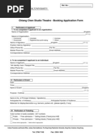 Booking Application Form