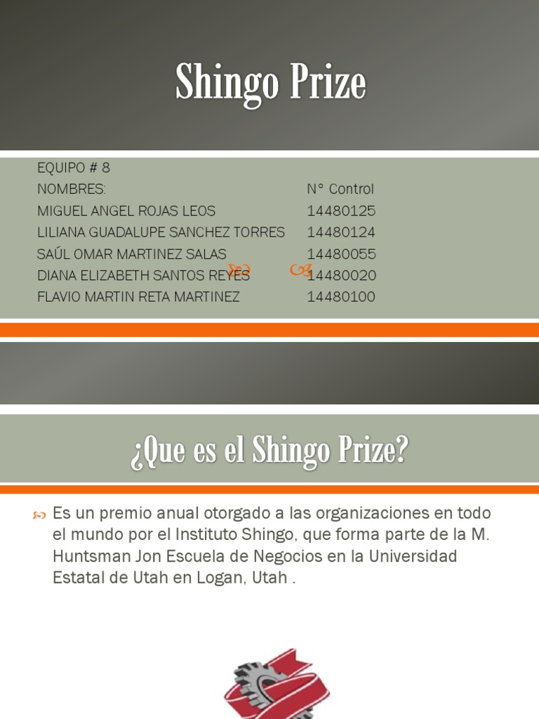 Shingo Prize Pdf Economias Business