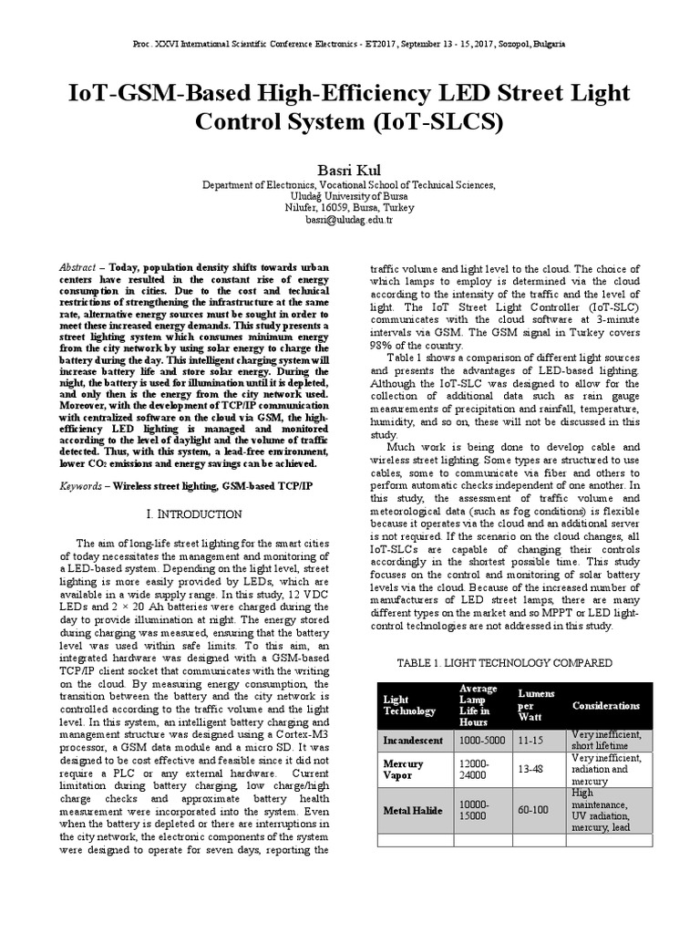 IotGsmBased HighEfficiency Led Street Light Control System (IotSlcs