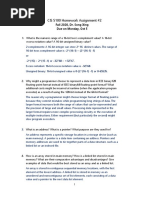 CIS 5100 Homework Assignment #2: Fall 2020, Dr. Song Xing Due On Monday, Oct 5