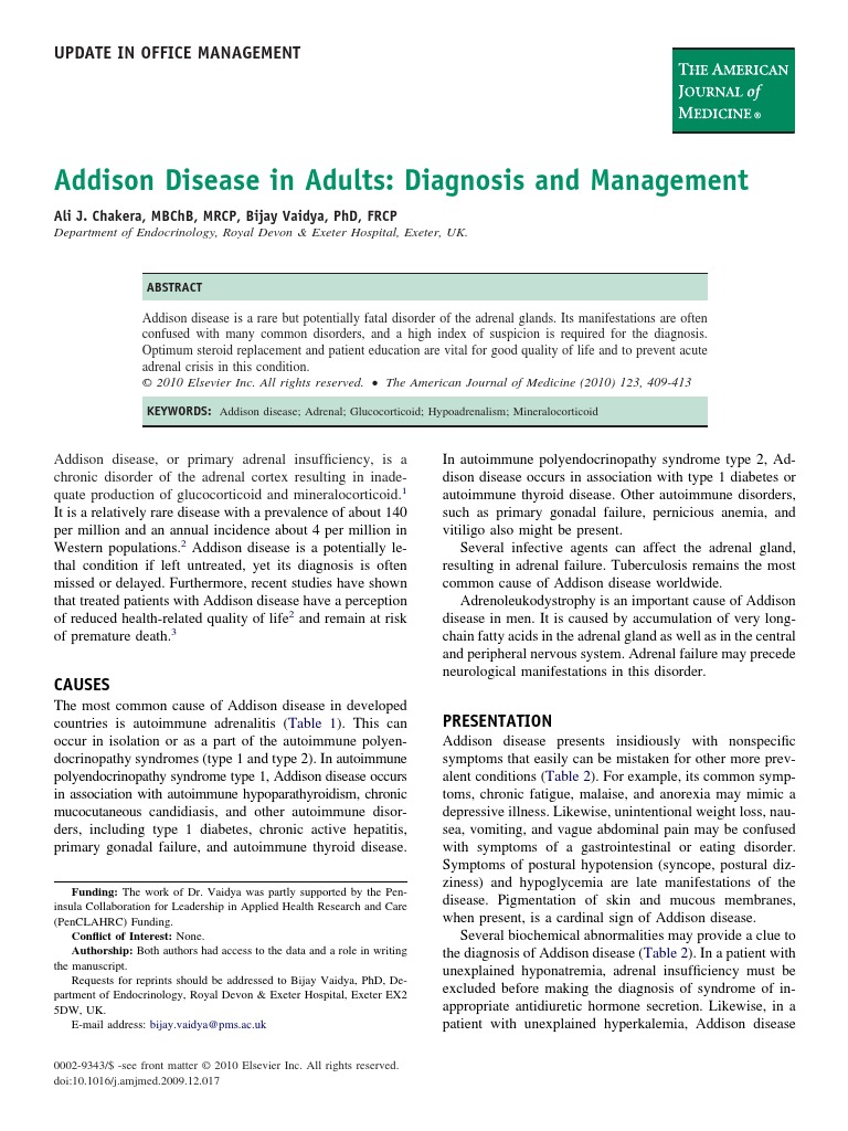Addison's disease articles image