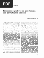Processos cognitivos na psicoterapia
