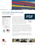 First Solar Manufacturing: Frankfurt (Oder), Germany