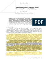 O método materialista histórico dialético alguns apontamentos sobre a subjetividade - Alvez, A. M.