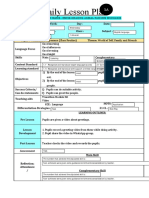 Daily Lesson Plan: Teacher'S Name: Encik Khairul Akmal Faiz Bin Mudzakir
