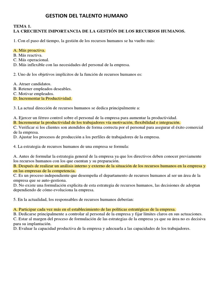 Gestion Del Talento Humano | PDF | Gestión de recursos humanos | Empresas