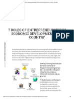 7 Roles of Entrepreneurship in Economic Development of a Country – EVOMA