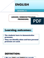 Session: Lesson: Demonstrative Pronouns