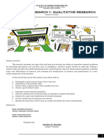 Practical Research 1: Qualitative Research: Prepared By: Subject Teacher