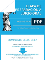 Preparación del juicio oral: funciones del juez de control y etapas del proceso