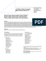 Safety Assessment of Citric Acid, Citrate Salts, and Alkyl Citrate Esters As Used in Cosmetics