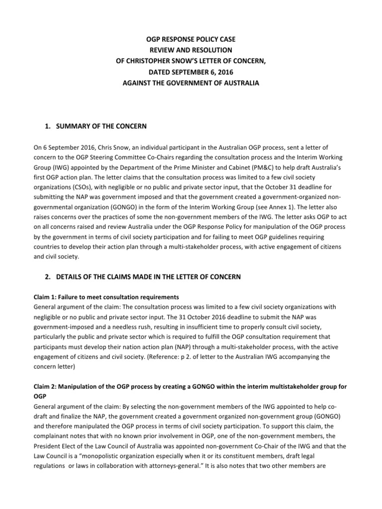 Australia RP-Report August2017 | PDF | Non Governmental Organization ...