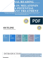 Melatonin As A Potential Adjuvant in COVID-19