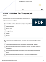 The Nitrogen Cycle - Worksheet