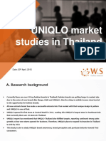 UNIQLO Market Studies in Thailand: Date: 20 April, 2015