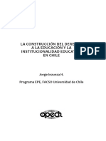 La Construcción Del Derecho a La Educación y La Institucionalidad Educativa en Chile
