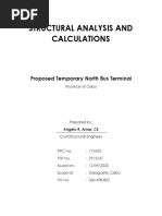 Structural Analysis and Calculations: Proposed Temporary North Bus Terminal