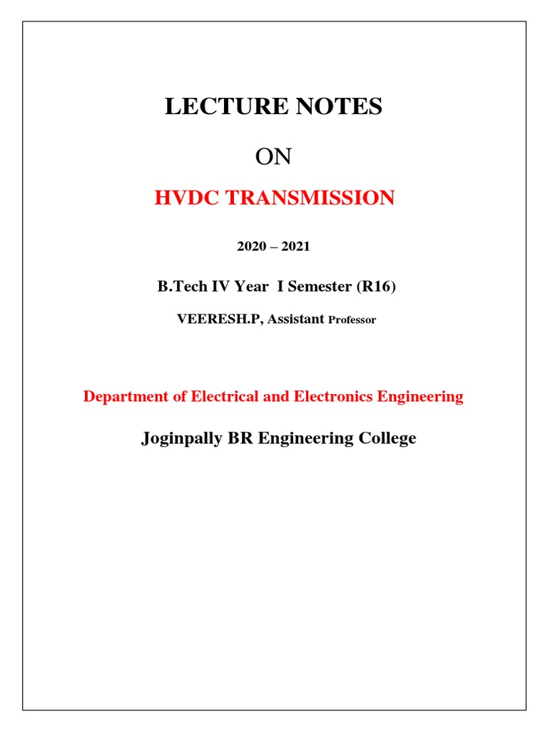 Firing Angle Control in HVDC Systems | PDF | High Voltage Direct ...