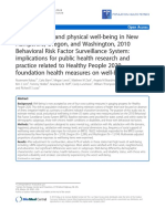 Research Open Access: Kobau Et Al. Population Health Metrics 2013, 11:19