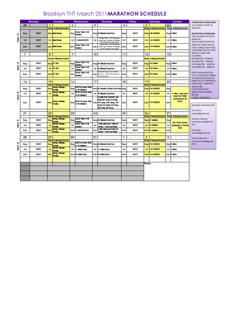 Comprehensive Marathon Training Plan | PDF