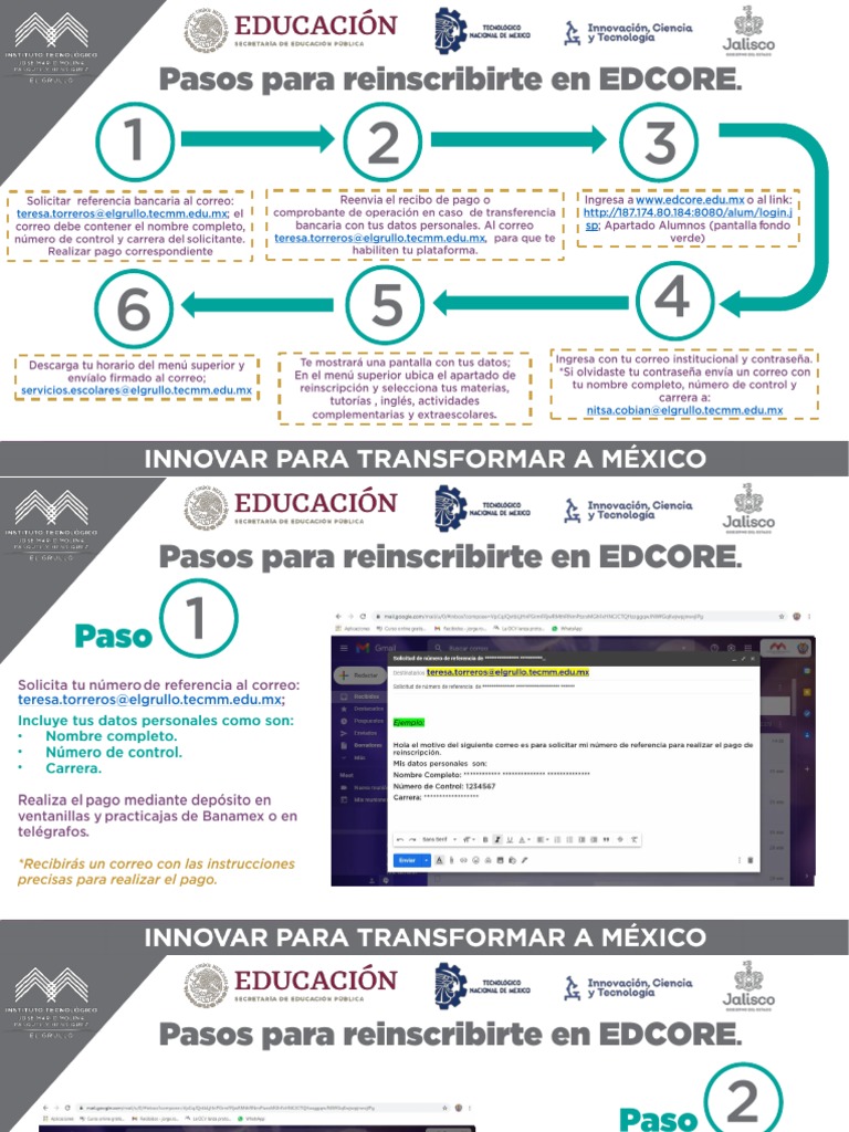 Instrucciones para acceso a EDCORE | PDF