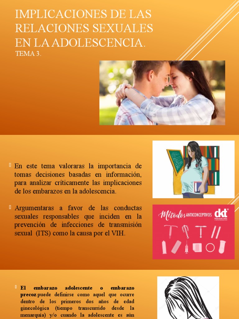 Implicaciones De Las Relaciones Sexuales En Adolescentes PDF