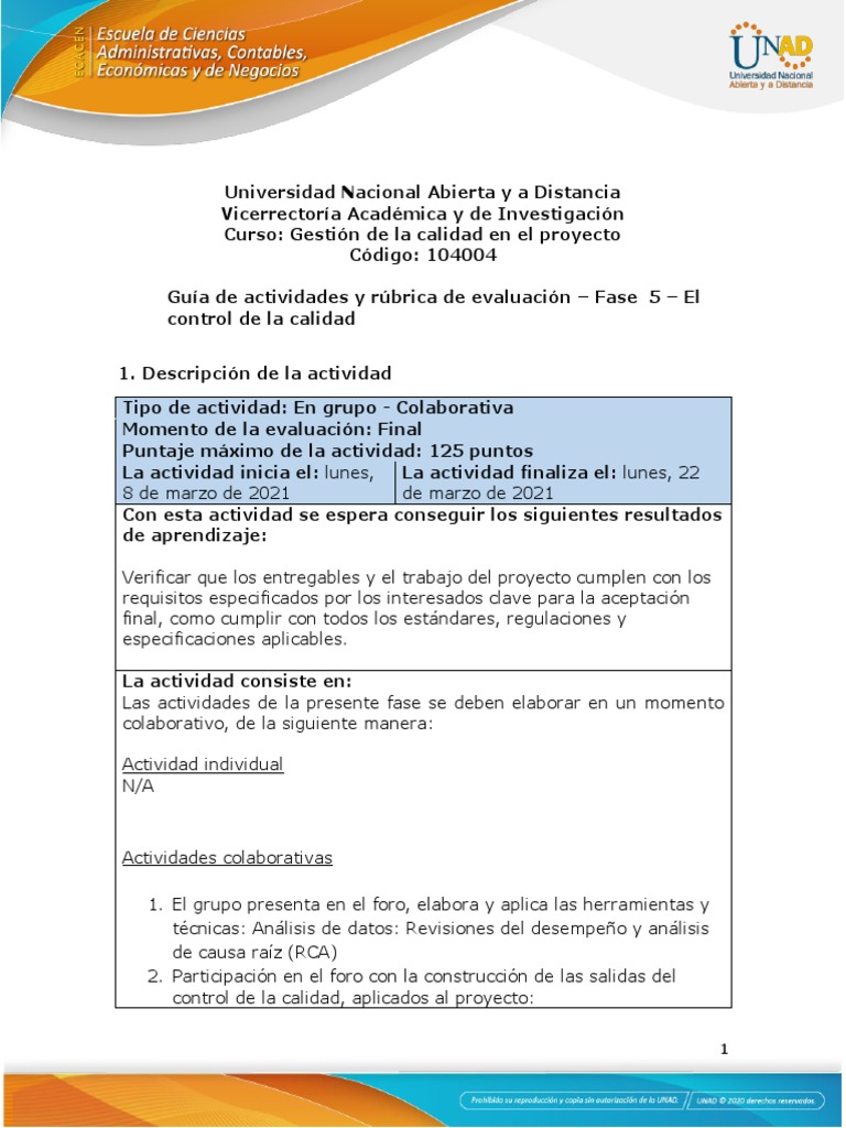 Control de Calidad en Proyectos Académicos | PDF | Plagio | Evaluación