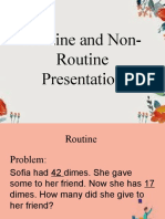 Routine and Non-Routine Presentation