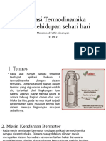 Aplikasi Termodinamika Dalam Kehidupan Sehari Hari