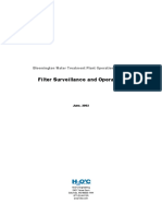 Filter Surveillance and Operation: Bloomington Water Treatment Plant Operations Manual
