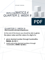 Mathematics 4 Quarter 2, Week 8-Decimal Numbers