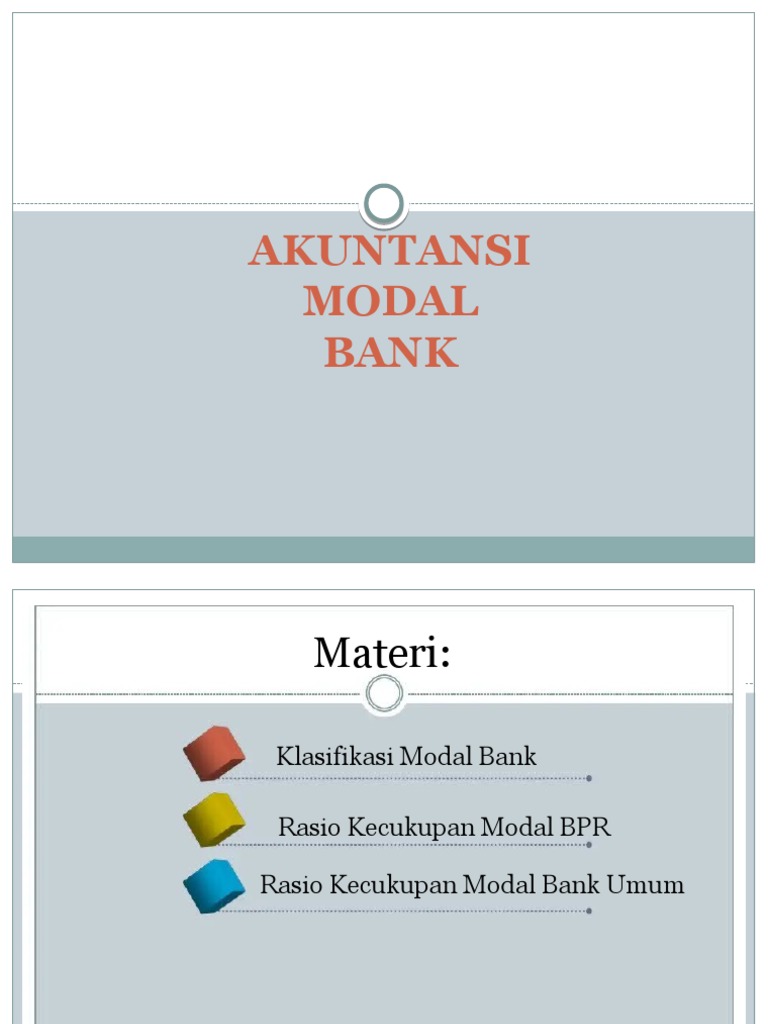 Akuntansi Modal Bank | PDF