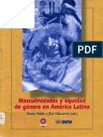 Teresa Valdez y José Olavarria Masculinidades y Equidad de Género en América Latina