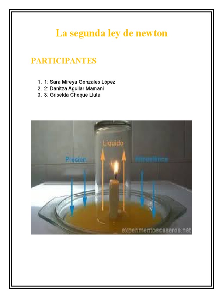 La Segunda Ley de Newton | PDF