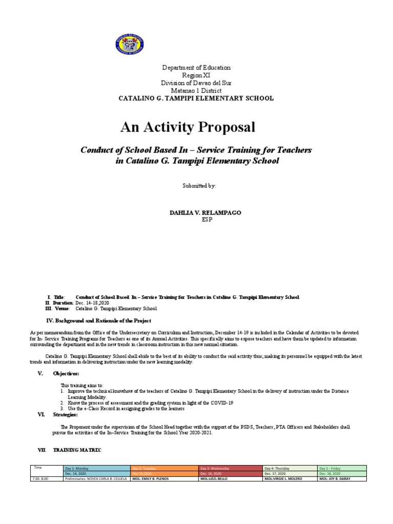 Cgtes - Inset Activity Proposal | PDF | Education Theory | Teaching