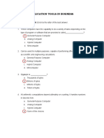 Bcomp 1 - It Application Tools in Business: MULTIPLE CHOICES: Encircle The Letter of The Best Answer