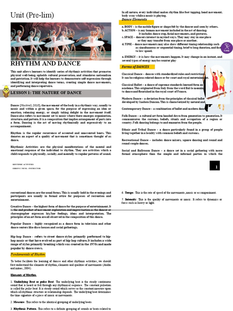 Understanding Rhythm in Dance | PDF | Dances | Rhythm