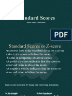 Standard Scores: Shiela Mae C. Gatchalian