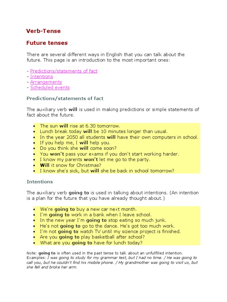 Future Tenses in English Grammar | PDF | Verb | Grammatical Number