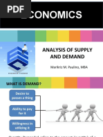 Application of Supply and Demand Analysis