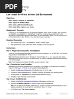 1.1.2 Lab - Install The Virtual Machine Lab Environment