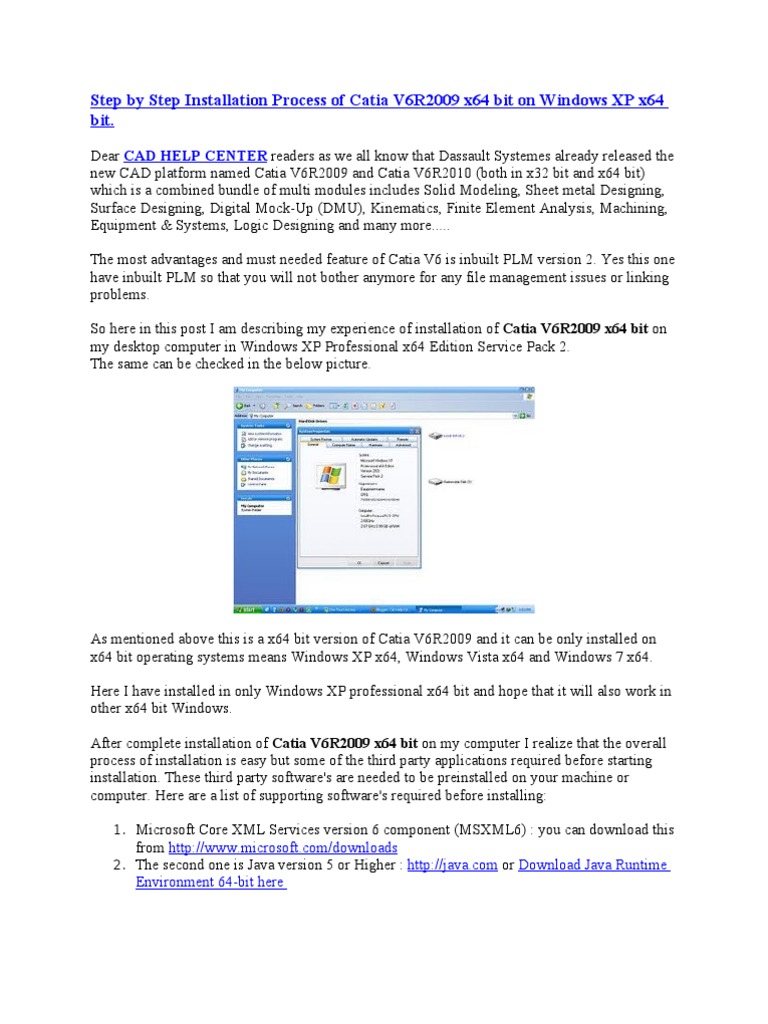 Step By Step Installation Process Of Catia V6R2009 X64 Bit On.