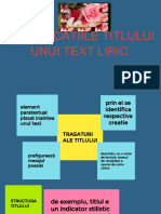 Semnificațiile titlului unui text liric