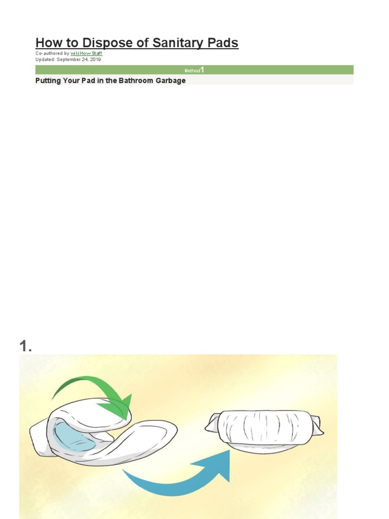 How To Dispose of Sanitary Pads PDF Waste Management Hygiene