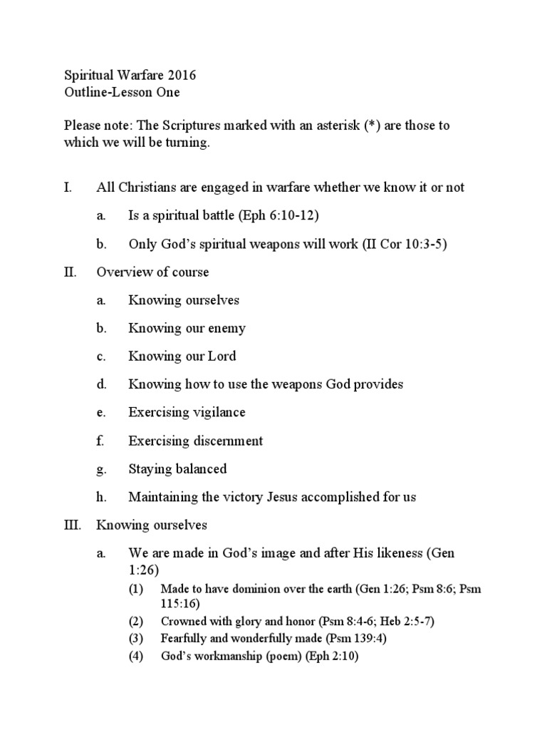 Spiritual Warfare Course Overview | PDF | Spiritual Warfare | Satan