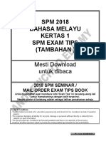 2018 Spm Bahasa Melayu Tips Tambahan